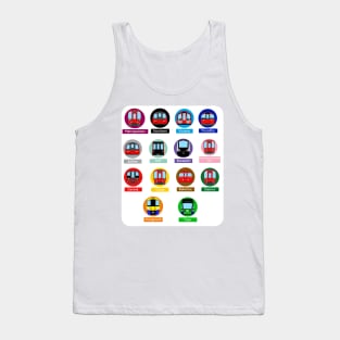 London Underground Subway Roundels Tank Top